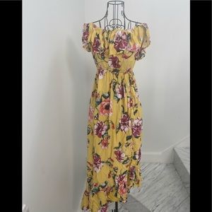 Floral Off the Shoulder Sun Dress